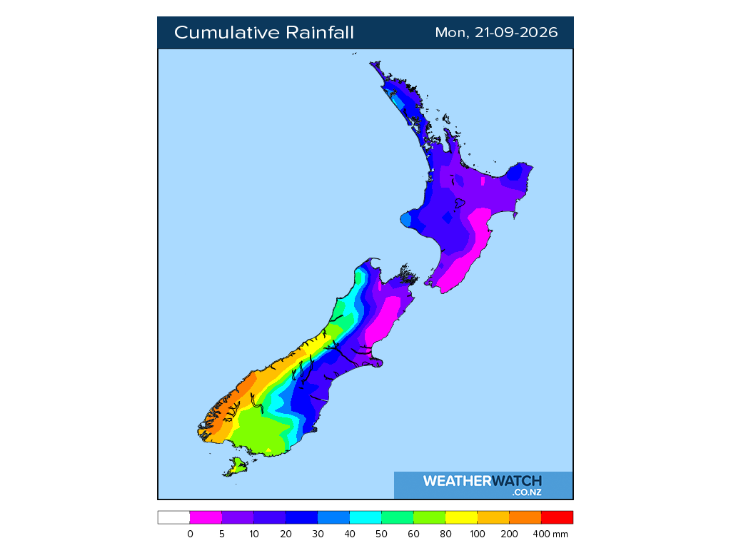 Cumulative rainfall for 6:01am on Mon 21 September 2026