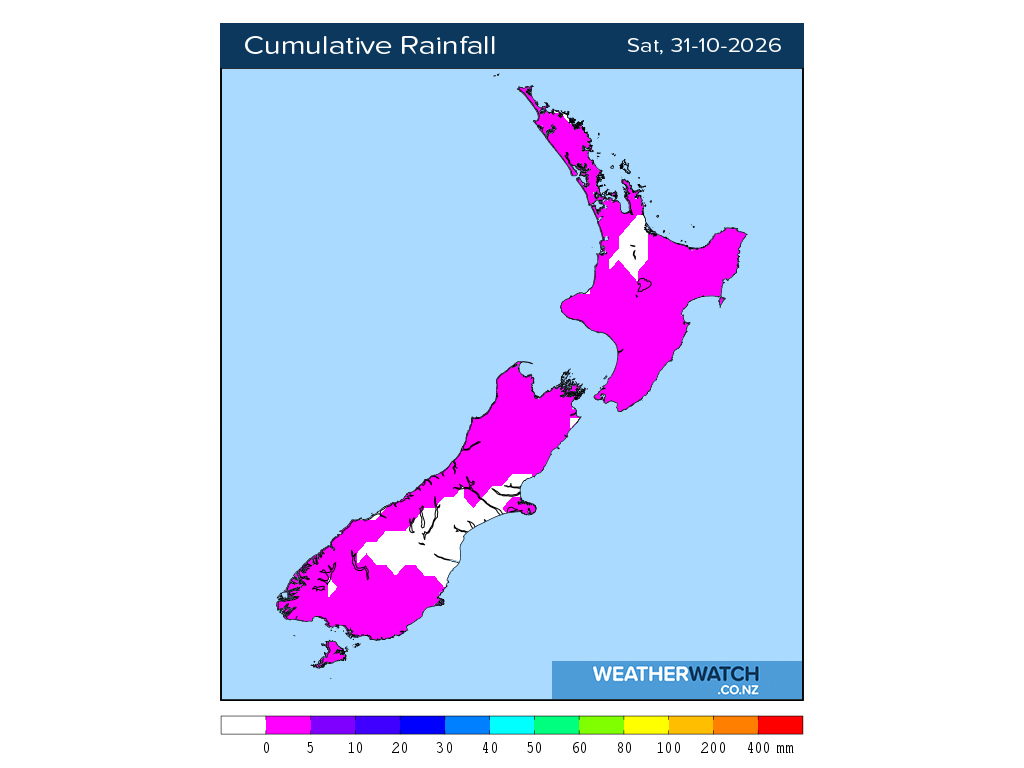 Cumulative rainfall for 7:01am on Sat 31 October 2026