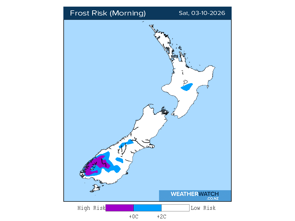 Frost risk for 1:01am on Sat 3 October 2026
