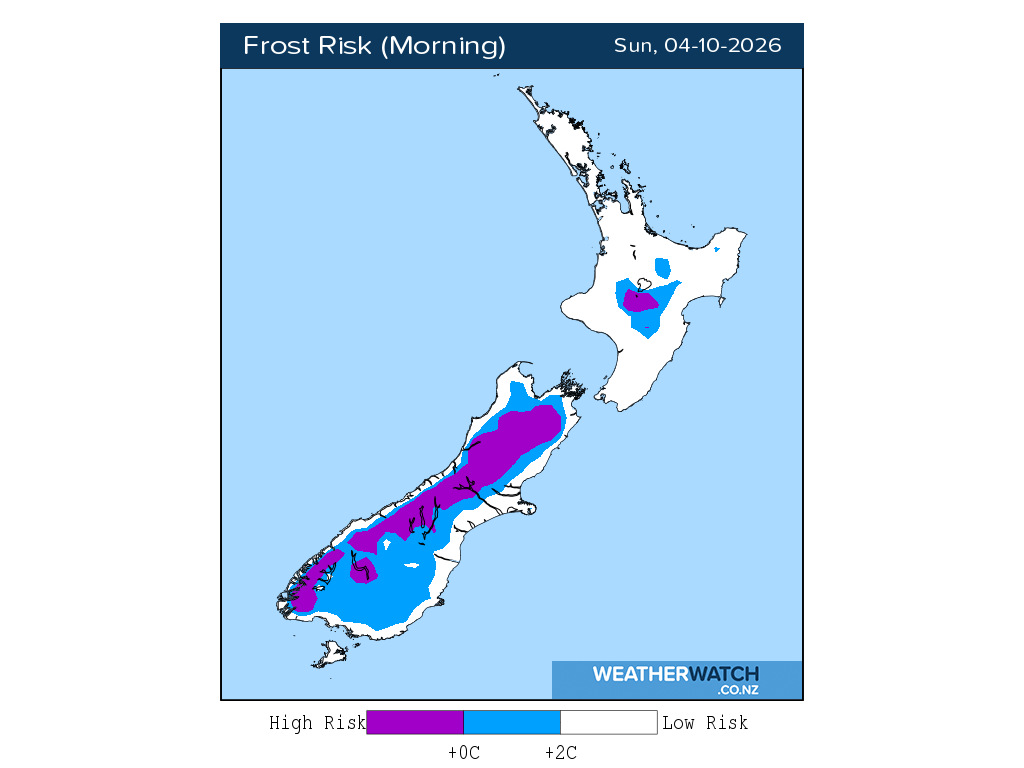Frost risk for 1:01am on Sun 4 October 2026