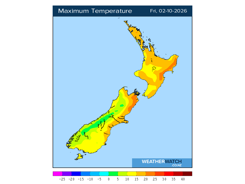 Maximum temperature for 1:01pm on Fri 2 October 2026