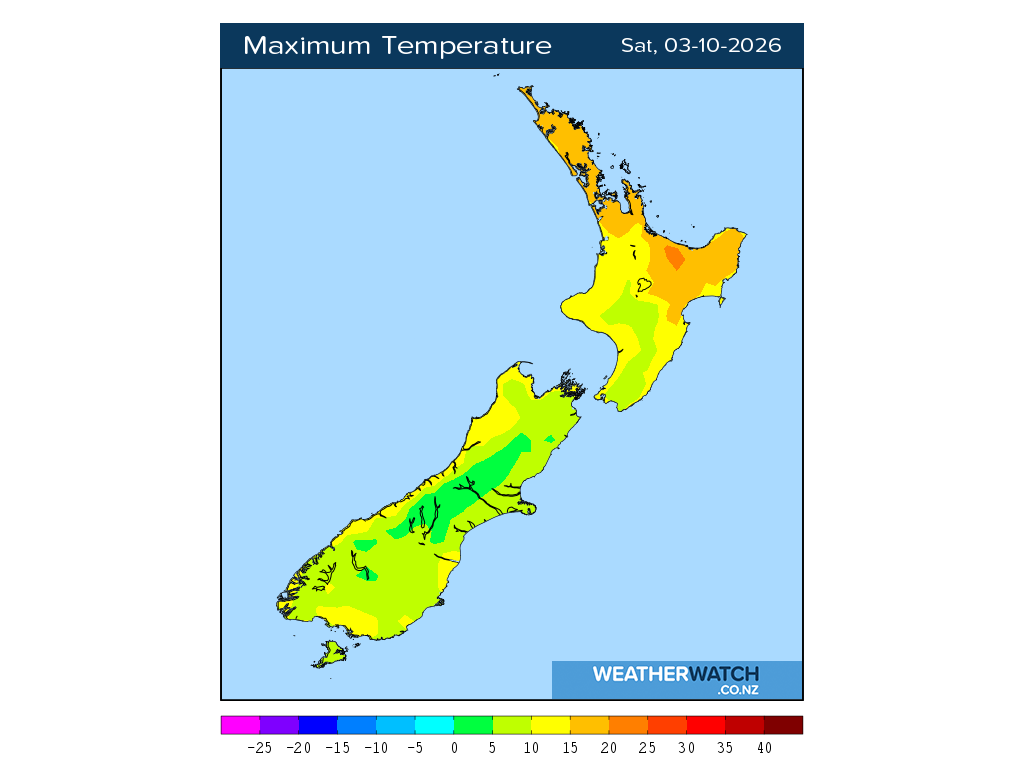 Maximum temperature for 1:01pm on Sat 3 October 2026