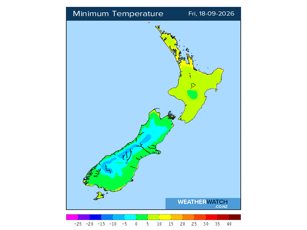 Minimum temperature for 12:01am on Fri 18 September 2026