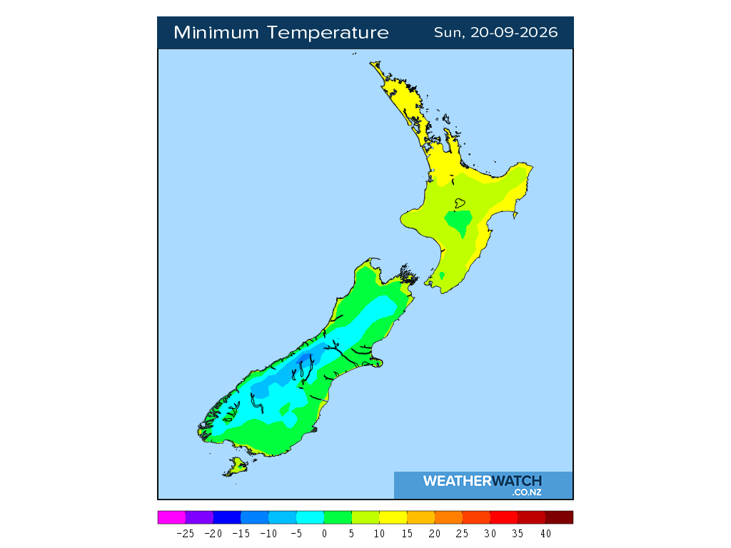 Minimum temperature for 12:01am on Sun 20 September 2026